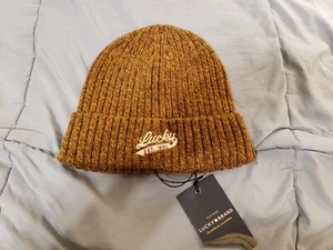Lucky Brand Erwachsene Wollmischung Braun Strickmütze Einheitsgröße Neu mit Etikett! - Bild 1 von 6