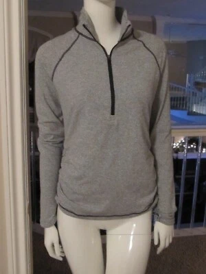 Top Lucy Rayas Negras/Blancas Media Cremallera Entrenamiento Atlético Correr * Pequeño $79 Foto 1 de 4