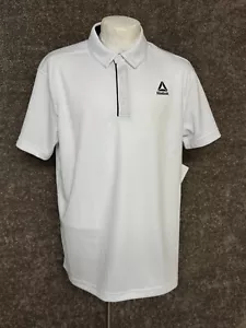 Reebok Men’s Performance Polo Shirt Mens White Sz XL Moisture Management Golf - Picture 1 of 14