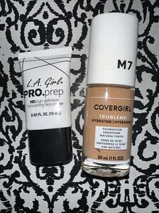 LA GIRL HD Pro Prep Primer - Face GFP 949 Clear PLUS Covergirl Trublend M7 - Picture 1 of 4