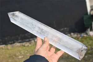 1.19kg Natural Clear quartz Obelisk Quartz Crystal Wand Point Reiki Heal WA593 - Picture 1 of 13