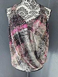 Woman's KUT from the Kloth Sleeveless High Low Blouse Size Small Multicolors - Picture 1 of 15