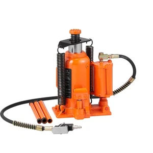 20 Ton Air Hydraulic Bottle Jack Utility Pneumatic Lift Adjustable Height Orange - Picture 1 of 9