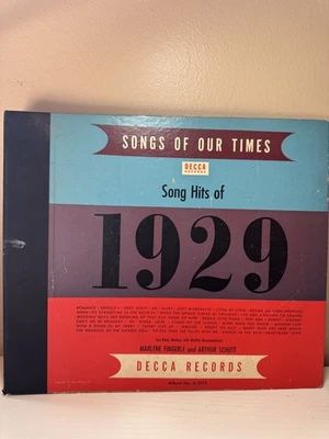 Songs Of Our Times Hits Of 1929 Vintage Decca Vinyl Records Book Foto 1 de 4