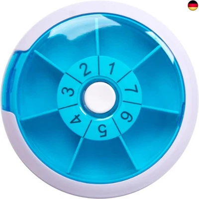ViViKaya Tablettenbox 7 Tage Rund, Pillendose Klein Medikamentenbox Tabletten