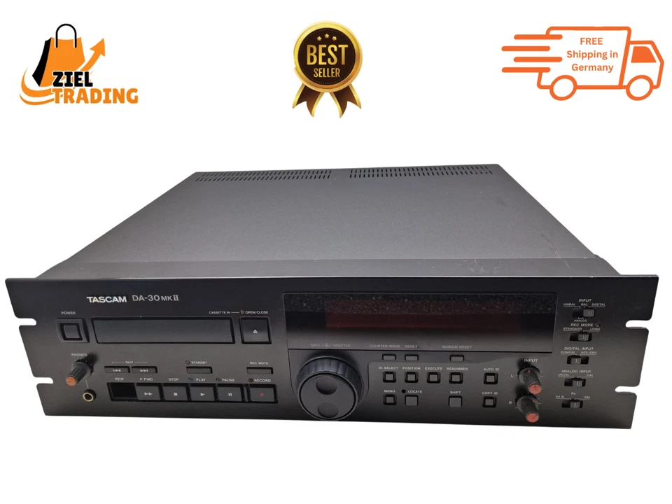 TASCAM DA-30MKII DAT Recorder Profi Digital Audio Kassettenspieler Studio Unit - Bild 1 von 4