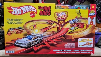 Hot Wheels The Hot Ones Crash Frenzy Speedway Car Track - Image 1 of 4