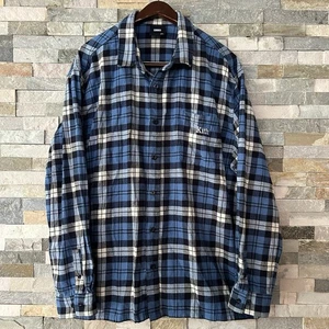 Kith FW22 Ludlow Button Down Flannel Shirt Blackwatch BLUE/Navy Size XXL - Picture 1 of 6