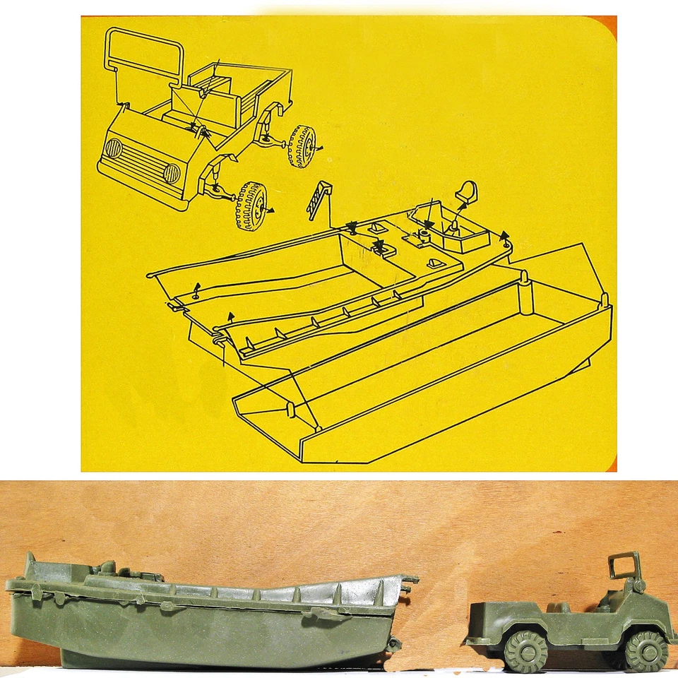 Atlantic Landing Craft & Jeep - Juego 2158 como nuevo en caja escala 60 mm FALTA 5 PIEZAS Foto 1 de 1