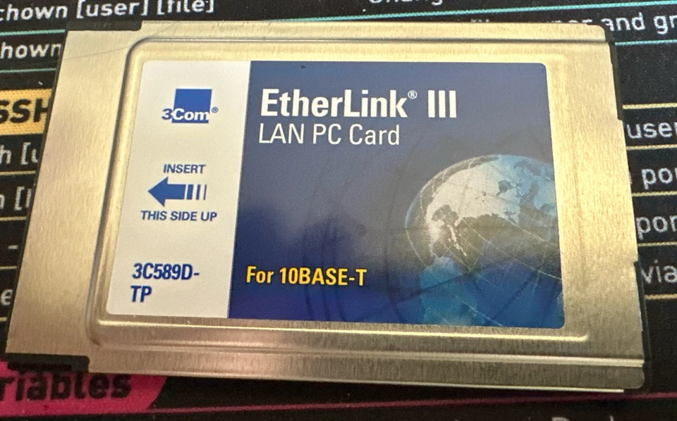 PC Card Eitherlink  III LAN  PCMICIA 2.0/2.1 and The PC Card Standard (DEN) - Image 1 of 2