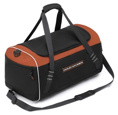 Bolsa de lona Harley-Davidson Racing Sport & Travel con correa desmontable - negra/óxido Foto 1 de 3