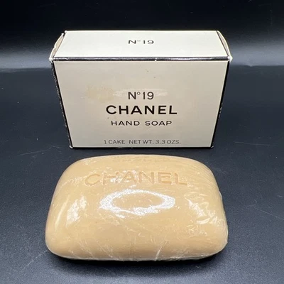 Jabón CHANEL Savon Nº 19 jabones de manos vintage nuevos en caja 3,3 ozs 1 pastel Foto 1 de 4
