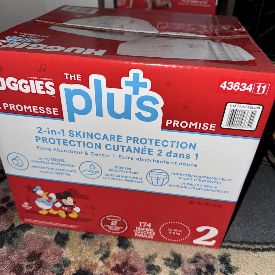 Huggies Plus Diapers Sizes 2 174 Ct - Image 1 of 1