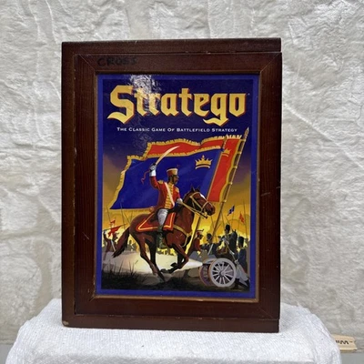 Stratego Vintage Game Collection Bookcase Game Wooden Case Game Has All Pieces. - Image 1 of 4