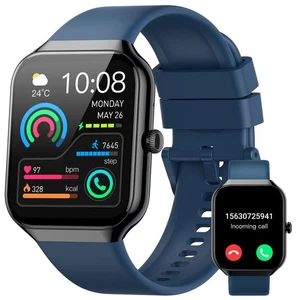 Montre Connectée pour Homme Femme (Répondre/Appeler), Montre Connectée 1.96"HD avec Coeur - Photo 1 sur 8