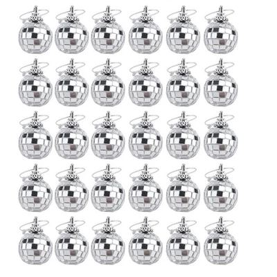30 StüCk Discokugeln, Silberfarben, zum AufhäNgen, , Discokugeln, Or8012 - Bild 1 von 4