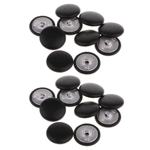 20x Round Leather Covered Buttons Shank Costume Clothing DIY Crafts 25mm - Picture 1 of 11