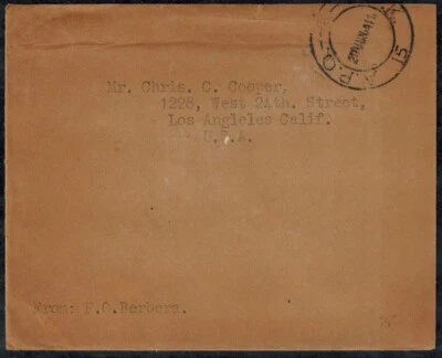 British Somaliland 1941 A.P.O. Official Cover Endorsed from Berbera Post Office - Image 1 of 3