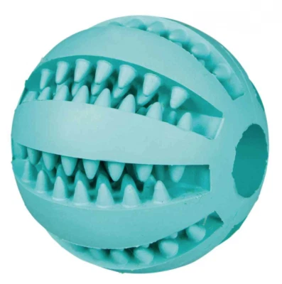Trixie Dog Denta Fun Ball caucho natural sabor menta masajes las encías 5cm 3259 Foto 1 de 2