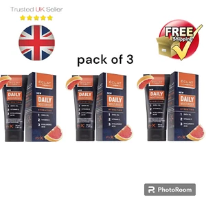 3x Eclat Men Daily Hydrating Moisturiser Shea Oil Vitamin E Hyaluronic Acid 50ml - Picture 1 of 3