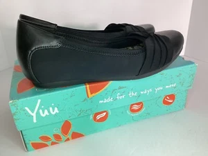 Zapatos planos Marcel Ballet cómodos de cuero sintético negro sin cordones para mujer 8,5 M - Imagen 1 de 13