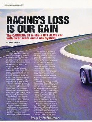 2003 2004 Porsche Carrera GT Original Car Review Print Article J623 - Image 1 of 3