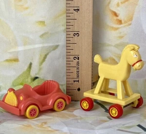 1986 Muppet Babies Car Rocking Horse Piggy Fozzy Bear McDonald's Happy Meal Toys - Picture 1 of 16