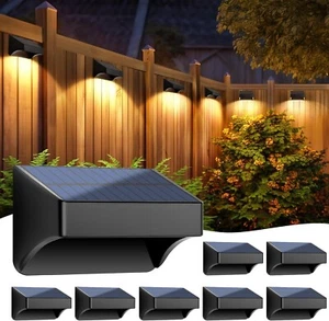 8-Pack Outdoor Solar Fence Lights Waterproof IP67 - Picture 1 of 7