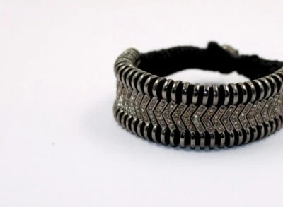 Arrow Design Macrame Bracelet 925 Sterling Silver Handmade Bangle Bracelet Gift - Image 1 of 4