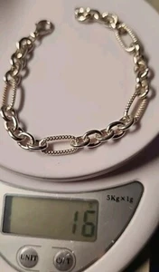 Armband Sterlingsilber 16 Gramm 7,5 Zoll Kette - Bild 1 von 3