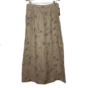 NUEVO CON ETIQUETAS Style & Co Mujer Falda de Lino "Bali" Talla 14 Floral Verano Vacaciones Informal - Imagen 1 de 4