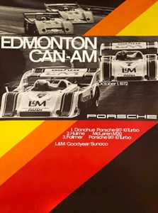 Porsche Edmonton Can-Am Vintage Rennposter - Bild 1 von 1