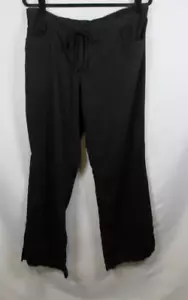 Womens Greys Anatomy Scrub Pants Bottoms L Large Solid Black - Picture 1 of 6
