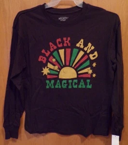 Black History Month ~ Black & Magical ~ LS T-Shirt ~ Damengrößen ~ Neu mit Etikett - Bild 1 von 1