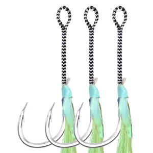 Gancho de jigging único con gancho de acero al carbono BKK línea PE seda UV - Imagen 1 de 9