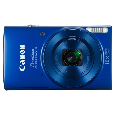 Canon PowerShot ELPH 190 IS Digital Camera 20MP 10x Optical Zoom Blue 85% New - Image 1 of 4