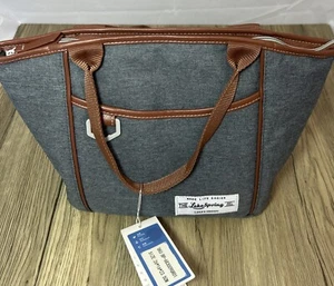 Borsa termica pranzo primavera Leke grigia donna business casual nuova con etichette - Foto 1 di 7