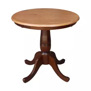 Cinnamon and Espresso Solid Wood Dining Table Great quality at a great value NEW - Picture 1 of 11