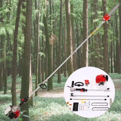FAMOUS BRAND Gas Powered 58CC Pole Saw 2-Stroke Chainsaw Extension Hedge Pruner Tree Trimmer