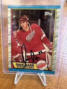 1989/90 Topps #13 Dave Barr Red Wings (AUTOGRAPHED)