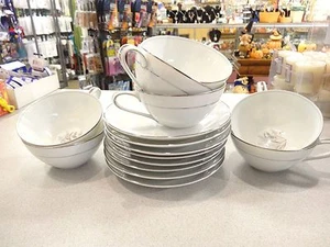 JUEGO DE 2 tazas y platillos de café Noritake Taryn 5912 disco. Japón 1969 excelente - Imagen 1 de 7