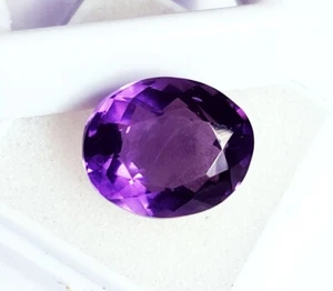 10.00 Ct Violet Amethyst Oval Shape Certified Loose Gemstone With Free Gift - Picture 1 of 7