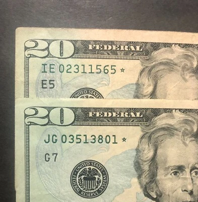 2006 Twenty Dollar $20 Federal Reserve STAR Note Richmond & 2009 Chicago - Image 1 of 3