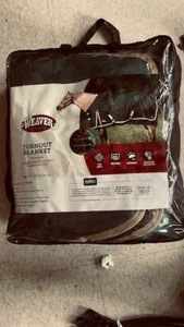 MANTA DE PARTICIPACIÓN Weaver talla 69" 1200 Denier verde con ribete bronceado impermeable NUEVO - Imagen 1 de 2