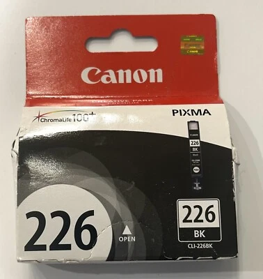 Canon 226 Black Ink Cartridge, CLI-226BK.  Genuine.  New and Sealed. - Image 1 of 3