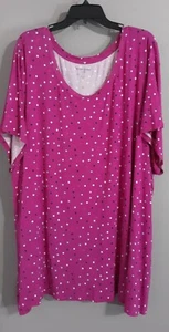 Top blusa donna donna manica corta super morbido estivo.pois. Taglia 5x - Foto 1 di 8