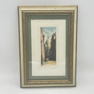 Pintura artística acuarela firmada por Leopold Robin Paris La Rue S'Rustique - Imagen 1 de 24