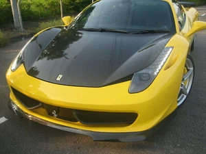 Spoiler labbro splitter anteriore in fibra di carbonio adatto per Ferrari 458 F458 italia spider - Foto 1 di 6