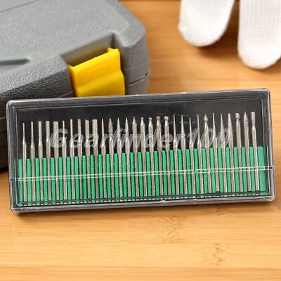 30Pcs 3mm Shanks Diamond Bur Drill Bits Engraving Grinding Power Rotary Tool HQ - Image 1 of 4