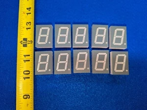 Qty (10) Lumex LDS-CA12RI LEDs, 1 Digit, 7 Segment, Green, 1" - Picture 1 of 4